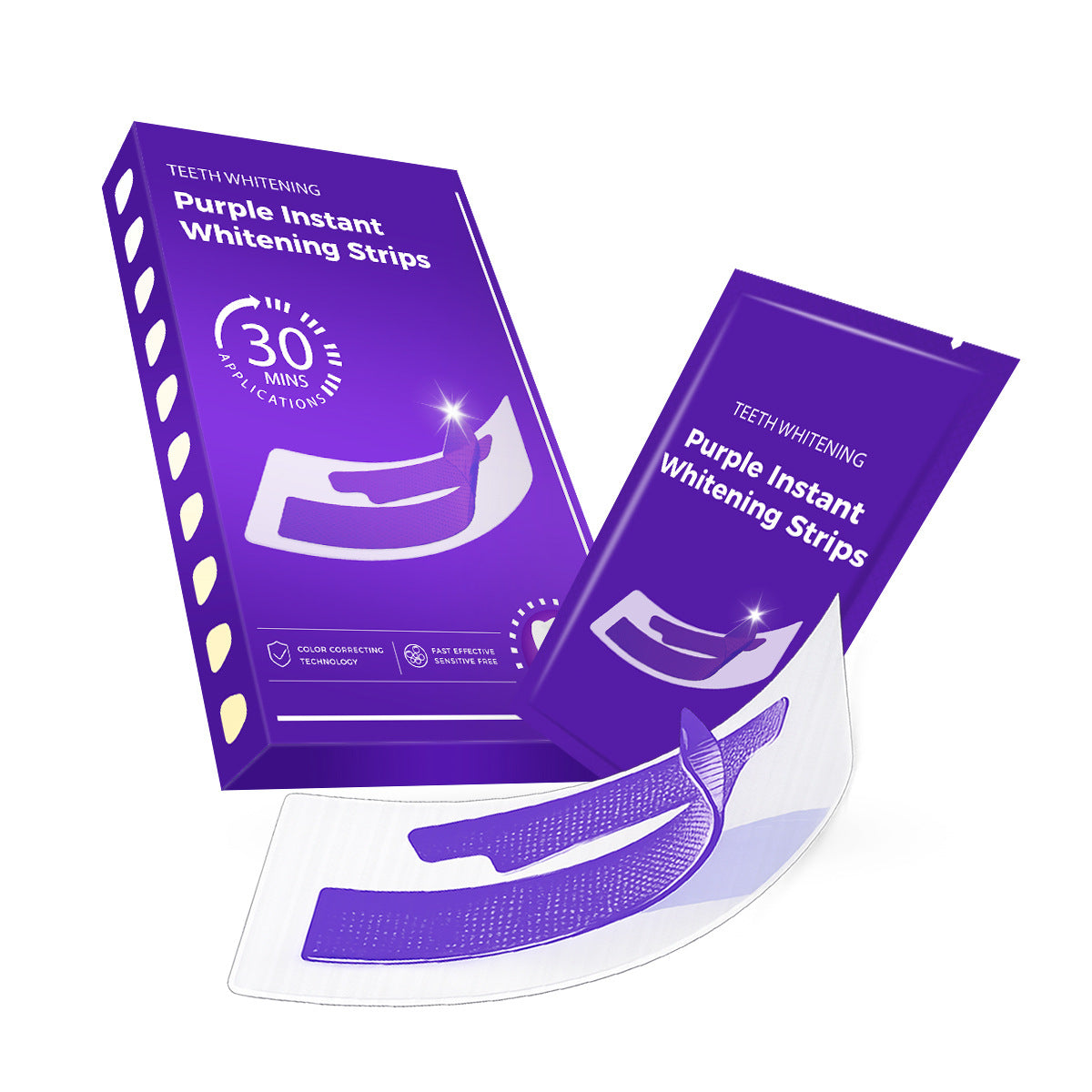 V34 Purple Teeth Whitening Strips
