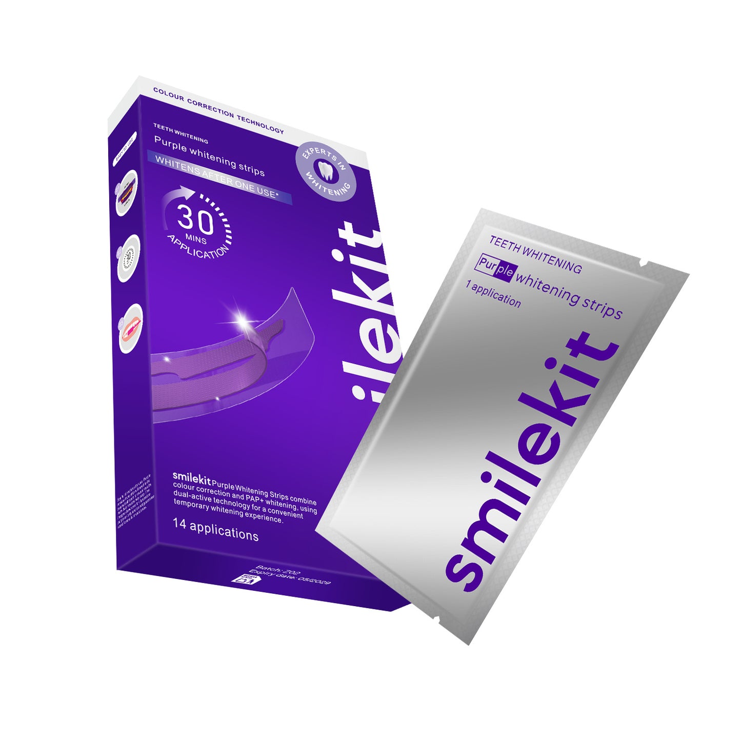 V34 Purple Teeth Whitening Strips